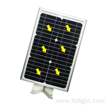 solar integrated light with solar panel